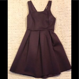 Plum fit & flare dress